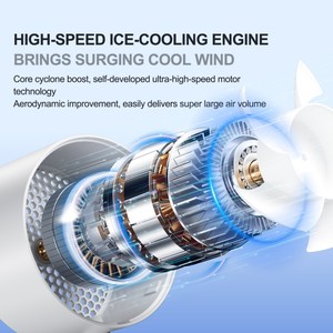 Ventilador Portátil con Clip Magnético, Plegable, con Manguera Flexible, Recargable por USB, 2000mAh, 3 Velocidades, Manos Libres, Mini Ventilador para Teléfono, Hogar, Hotel - Product Image 2