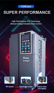 Variador de Frecuencia Delta 7.5kW C2000 Plus VFD 10HP 380V 480V con Clasificación IP55 para Horno de Templado de Vidrio - Product Image 2