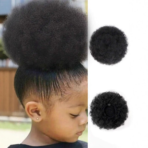 Moño de Cabello Sintético Miss, Fibra de Alta Temperatura, Color Sólido, Peluca de Moda con Flequillo FB111213 - Product Image 4