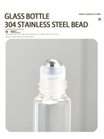 Petites bouteilles d'échantillons d'huile de parfum de 1 ml, 2 ml, 3,5 ml, 5 ml, en verre, avec rouleau, étiquettes personnalisées gratuites, impression sérigraphique, finition mate givrée, carton