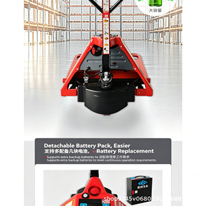 Chariot à palettes manuel pour atelier, transpalette manuel 5500 lb avec levage hydraulique, châssis en acier, roues en PU, levier 3 en 1 pour garage - Product Image 2