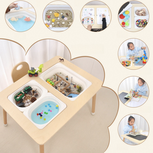 Bảng tích lũy bằng gỗ, cát và sơn nước, đa chức năng giáo dục sớm cảm giác bàn và bộ ghế - Product Image 6