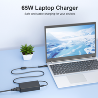 Adaptateur secteur pour ordinateur portable 65W, connecteur DC 7.4*5.0mm, certifié CE FC RoHS, chargeur de remplacement pour ordinateur portable, vente en gros