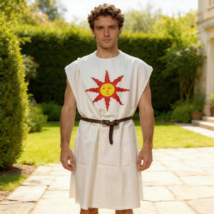 Costume de cosplay solaire, tenue de guerrier du soleil médiéval, gilet en maille avec ceinture et épée pour jeu de rôle et anime - Product Image 3