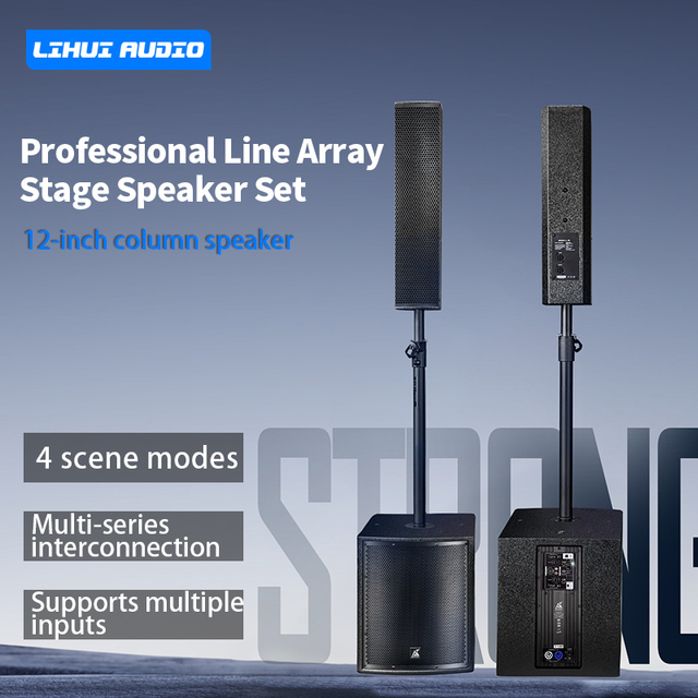 Professional Sound Pa System With Sound Bar and 12inch Active Subwoofer Column Speaker Active Speaker