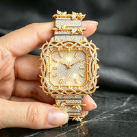 Nouvelle Arrivée Montre de Luxe pour Homme avec Design Épines et Diamants Moissanite Sertis, Verre Saphir 40mm, Montre-Bracelet Automatique de Plongée