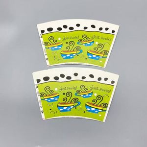 Ventilateurs de gobelets en papier à prix abordable, en papier couché PE, pour boissons froides, imprimables - Product Image 1