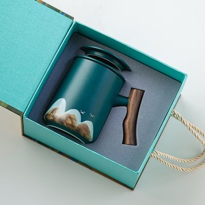 Dual-Sử Dụng Cốc Gốm Trung Quốc Mô Hình Truyền Thống Non-Slip Grip Tay Cầm Bằng Gỗ Phổ Biến Văn Hóa Cross-Biên Giới Mục Cho Cà Phê Trà - Product Image 4