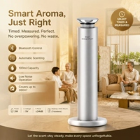 Diffuseur d'arômes intelligent en alliage d'aluminium, contrôlé par application, à brancher sur USB, fonctionnement silencieux, forte production de brume, parfum longue durée