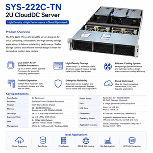 Servidor Supermicro Sys-222c-tn 2U para Cloud DC, Doble Xeon 6700/6500, DDR5, NVMe PCIe 5.0, para Centros de Datos Empresariales, Cloud, HPC - Product Image 1