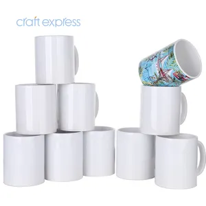 JS Coatings Craft Express Wholesale Custom White 11oz Blank Ceramic Sublimation Printing Photo Coffee Mug