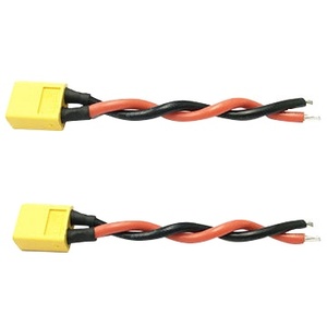 ขั้วต่อ Xt60 แบบ 2 พิน พร้อมสายเคเบิลแบบถักเคลือบดีบุกขนาด 14awg - Product Image 1