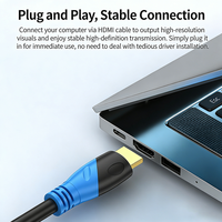 Câble HDMI 2.0 haute vitesse Ultra HD 4K 60Hz 18 Gbit/s 3D pour projecteur HDTV, caméra, moniteur domestique 1m 2m