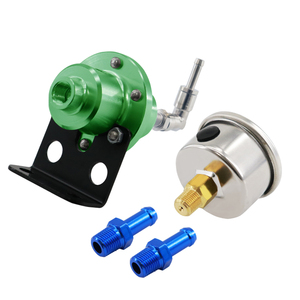 Wenle FPR101 yüksek hassasiyetli evrensel araba ayarlanabilir 0-8kg/cm² yeşil yakıt basınç regülatörü göstergesi kiti ile - Product Image 4