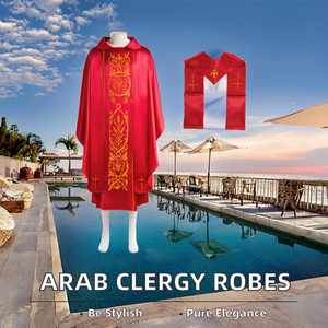 Robes de Clergé Catholique Chrétien <span class=keywords><strong>Arabe</strong></span> avec Capuche Dignifiée <span class=keywords><strong>pour</strong></span> Prêtres Saints Robes d'Église <span class=keywords><strong>pour</strong></span> Chorales - Product Image 5