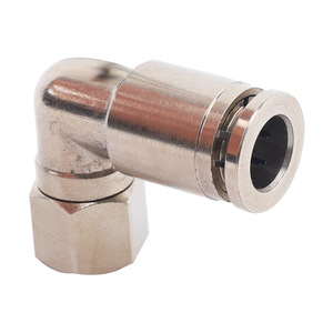 Acoplador Rápido de Codo Neumático Wentai, Niquelado, Rosca Interna de Cobre, Conector de Manguera Neumática de 90 Grados - Product Image 1