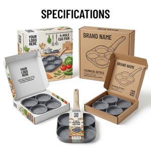 E--Top Venta al por mayor Sartén de granito y aluminio personalizada para freír huevos, sartén para cocina, sartén para tortillas, sartén para panqueques, sartén tipo padella, sartenes - Product Image 2