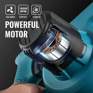 2-in-1ハンドヘルドリーフブロワー21Vコードレス2バッテリー付き高速充電器超吸引力洗浄用葉ツール - Product Image 6