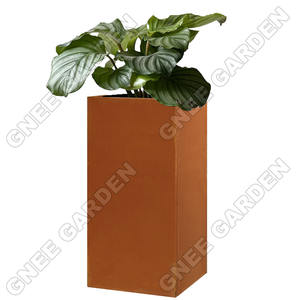 Maceta alta de acero Corten moderna para plantas de árbol de interior/exterior al por mayor, maceta grande para suelo, caja para el hogar - Product Image 2