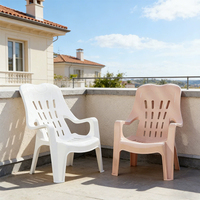 Fauteuils modernes en PE imperméables, durables et colorés, empilables, légers et confortables pour salon, extérieur, plage, hall, parc