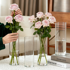 Jarrón de <span class=keywords><strong>Vidrio</strong></span> de Borosilicato de Alta Calidad al por Mayor, Diseño Moderno, Lujoso, <span class=keywords><strong>Grande</strong></span>, Simple, para Mesa, para Aniversario - Product Image 2