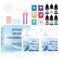 Harga Grosir Kit Resin Epoxy untuk Kerajinan Seni 500ml/set Resin Epoxy Transparan 2 Bagian untuk Pembuatan Liontin Perhiasan