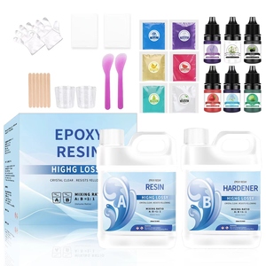 Kit de résine époxy à prix de gros pour l'artisanat artistique, 500 ml/kit, transparent, résine époxy bicomposante pour la fabrication de bijoux et de pendentifs - Product Image 2