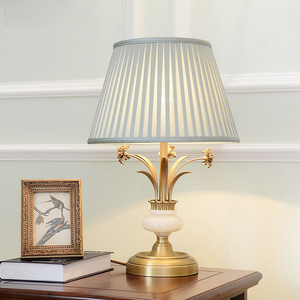 Đèn Bàn Đá Cẩm Thạch Bằng Đồng Sang Trọng Nhẹ Hiện Đại Đèn Sàn Phòng Ngủ Phòng Khách Biệt Thự Dự Án Khách Sạn Nhà Máy Bán Buôn - Product Image 2