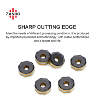 Plaquettes de fraisage en carbure ZANHO ONMU090520ANTN-M13 pour acier inoxydable en acier, fonte cnc machine-outil de coupe carbideinsert
