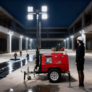Factory Outlet Portable Diesel Gener Lighting Tower Mástil manual Torre de luz industrial para exteriores - Product Image 5