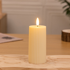 7.5*10cm blanc sans flamme LED <span class=keywords><strong>bougie</strong></span> <span class=keywords><strong>chauffe</strong></span>-<span class=keywords><strong>plat</strong></span> 10cm <span class=keywords><strong>bougie</strong></span> électronique alimentée par batterie noël Halloween fêtes en boîte - Product Image 4