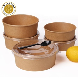 带圆顶盖的一次性水果沙拉容器，带盖的沙拉搅拌碗 - Product Image 6