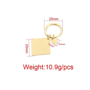 2023 ưa thích gương đánh bóng biểu tượng tùy chỉnh vuông trái tim quyến rũ Mặt dây chuyền <span class=keywords><strong>Keychain</strong></span> cho các cô gái và chàng trai - Product Image 5