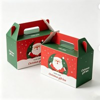 Boîte cadeau de boissons de Noël de haute qualité, écologique, pour jus, soda, bière, avec poignée