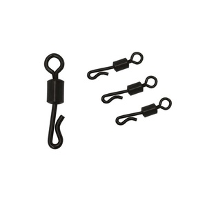 Connecteurs de pêche à la <span class=keywords><strong>carpe</strong></span> de haute qualité, durables, en acier inoxydable noir mat, avec un système de changement rapide et un fermoir pivotant Duolock - Product Image 2