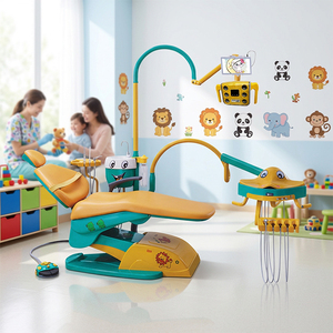 Sillón Dental Pediátrico de Dibujos Animados al por Mayor, Equipo Dental Completo, Estructura Estable Anticaídas para Clínica Dental Infantil - Product Image 1