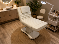 Table de massage électrique moderne de luxe, lit de beauté pour salon, avec 3 moteurs, design pliable, pour soins du visage et extensions de cils