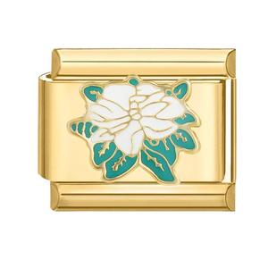 Golden Italian Charm Bracelet 20pcs Modular DIY Jewelry Unisex Fashion Casual Bracelet With Butterflies Flowers Food Peace Moon - Product Image 5