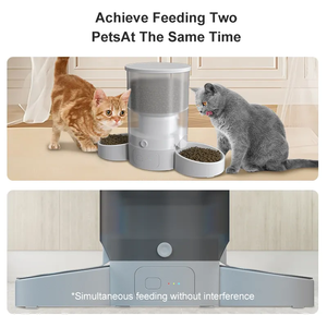 Automatische Wifi Tuya Smart <span class=keywords><strong>Pet</strong></span> Feeder Hund Katzenfutter Spender Edelstahl Double Food Bowl Haustier Produkt - Product Image 2