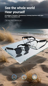 Nouveau F20 Multi Fonctions Occasions <span class=keywords><strong>Pas</strong></span> <span class=keywords><strong>Cher</strong></span> Lunettes Traduction AI Lunettes Prise à Distance Photographie Lecture de Musique Lunettes Intelligentes - Product Image 3
