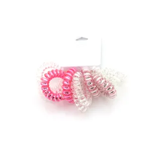 Lindo Color Metal de alambre de teléfono elástico del lazo de pelo cintas cuerda para accesorios para el cabello niñas