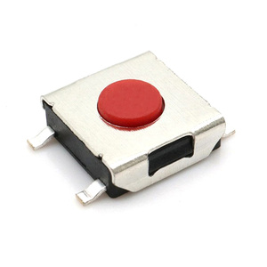สวิตช์ SMD ขนาด 6*6*4.3 มม. สวิตช์แบบกด 4 ขา สีแดง - Product Image 4