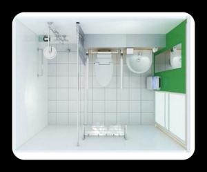 ห้องน้ำสำเร็จรูปขนาดใหญ่ ดีไซน์ทันสมัย พร้อมห้องอาบน้ำแบบเลื่อน/พับได้ โครงอะลูมิเนียม พร้อมห้องอบไอน้ำ - Product Image 4