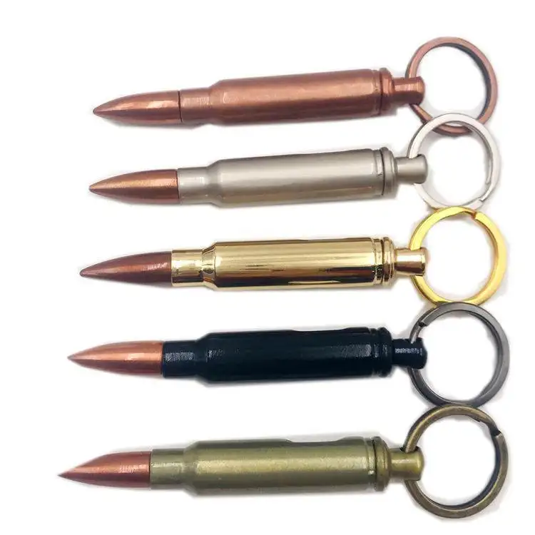 Easy Opener Keychain Bottle Opener Metal Bullet Casing Custom Engraved Bullet Bottle Opener