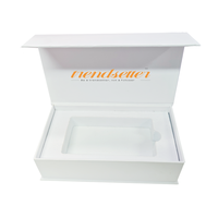 Boîte d'emballage en carton personnalisée, minimaliste et luxueuse, avec logo imprimé, pour produits électroniques, avec insert en mousse EVA