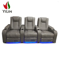 R933 # 1 Canapé inclinable électrique, sièges de cinéma maison, cuir, inclinable automatique, sièges inclinables pour cinéma maison