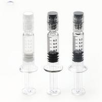 Seringue en verre standard de 1 ml avec colonne de purge d'air en plastique, embout Luer Lock gradué pour huile végétale