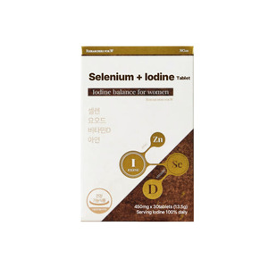 Comprimé de sélénium + iode pour femmes Soutien thyroïdien et équilibre hormonal Double supplément minéral Sélénium et iodine - Product Image 1