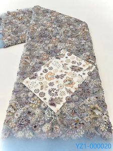 Кружевная ткань с блестками и бисером - Product Image 4