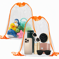 Nouveau sac à dos transparent personnalisé YCH 2026 avec cordon de serrage, idéal pour la sécurité au stade, les activités de plein air, le sport, la gym, la randonnée et les voyages